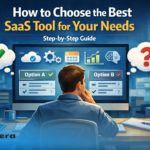 How to choose the best SaaS tool – comparison between software options on screen