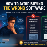 how to avoid buying the wrong software showing comparison between right and wrong tools